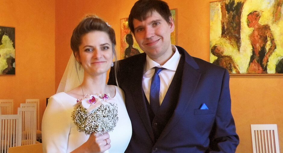 glückliches Paar Ekaterina und Jochen