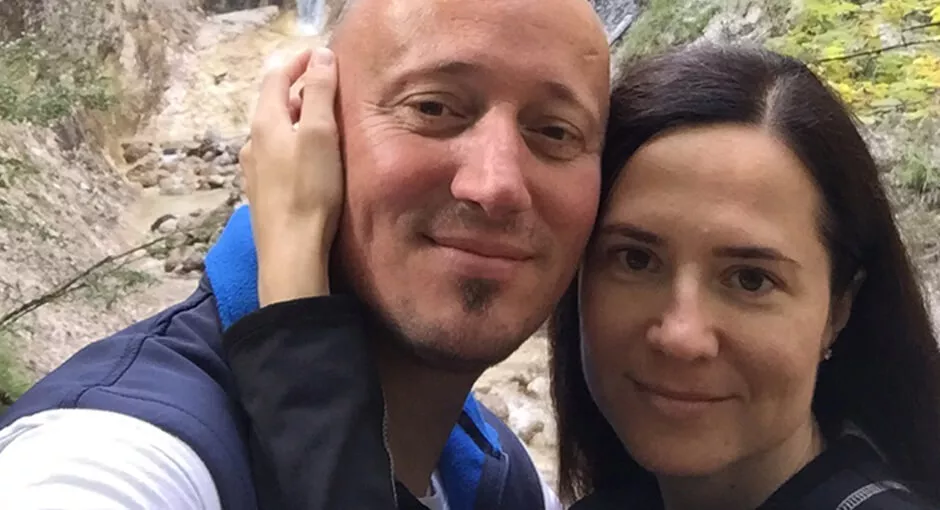 glückliches Paar Nadiia und Gottfried