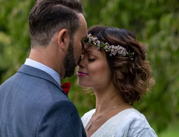 Glückliches Paar Olga und Nico