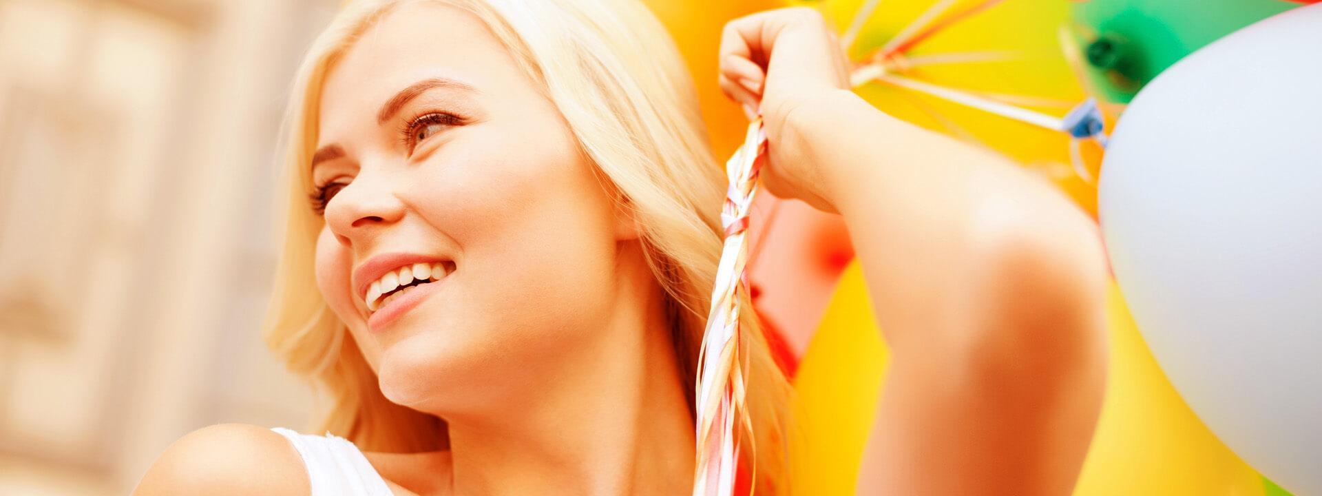Glückliche Frau